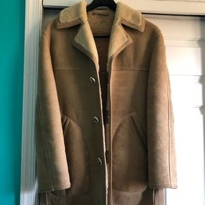 Men’s Abercrombie and Fitch suede/fur jacket